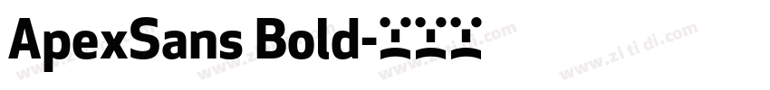 ApexSans Bold字体转换